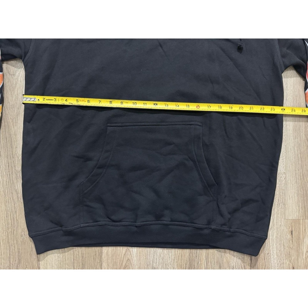 Y2K Billabong Surfing Flame Logo Black Hoodie Size L - Picture 6 of 8